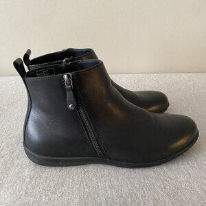 Revere Toronto Black Leather Ankle Zip Boot Shoe Women’s Size 8